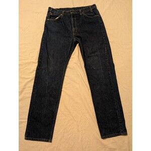 Vintage Levi's 505 Blue Jeans 36x32 (34x32) Made In USA Orange Tab Talon Zip 90s